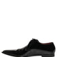 Dolce & Gabbana Black Leather Men Derby Dress Formal Shoes