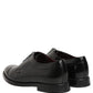 Dolce & Gabbana Black Leather Derby Dress Men Formal Shoes