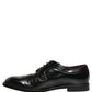 Dolce & Gabbana Black Leather Derby Dress Men Formal Shoes