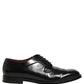 Dolce & Gabbana Black Leather Derby Dress Men Formal Shoes