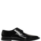 Dolce & Gabbana Black Leather Men Derby Dress Formal Shoes