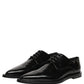 Dolce & Gabbana Black Leather Men Derby Dress Formal Shoes