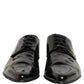 Dolce & Gabbana Black Leather Derby Dress Men Formal Shoes