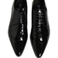 Dolce & Gabbana Black Leather Derby Dress Men Formal Shoes