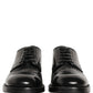 Dolce & Gabbana Black Leather Derby Dress Men Formal Shoes