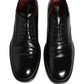 Dolce & Gabbana Black Leather Derby Dress Men Formal Shoes