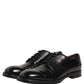 Dolce & Gabbana Black Leather Derby Dress Men Formal Shoes