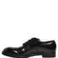 Dolce & Gabbana Black Leather Derby Dress Men Formal Shoes