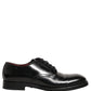 Dolce & Gabbana Black Leather Derby Dress Men Formal Shoes