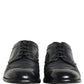 Dolce & Gabbana Blue Leather Derby Wingtip Formal Shoes