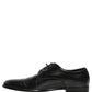 Dolce & Gabbana Black Leather Men Derby Dress Formal Shoes