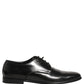 Dolce & Gabbana Black Leather Men Derby Dress Formal Shoes