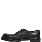 Dolce & Gabbana Black Leather Lace Up Derby Dress Men Shoes