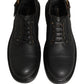 Dolce & Gabbana Dress Black Leather Lace Up Derby Men Shoes