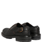 Dolce & Gabbana Dress Black Leather Lace Up Derby Men Shoes