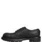 Dolce & Gabbana Dress Black Leather Lace Up Derby Men Shoes
