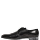 Dolce & Gabbana Dress Black Leather Lace Up Derby Men Shoes