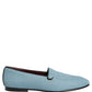 Dolce & Gabbana Blue Woven Men Slip On Dress Loafers Shoes