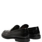 Dolce & Gabbana Black Leather Formal Men Dress Loafers Shoes