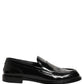 Dolce & Gabbana Black Leather Formal Men Dress Loafers Shoes