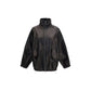 Brunello Cucinelli Black Lamb Ovis Aries Aries Leather Jacket