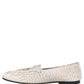 Dolce & Gabbana White Satin Embellished Dress Loafers Shoes