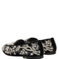 Dolce & Gabbana Black Velvet Embellished Dress Loafers Shoes