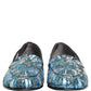 Dolce & Gabbana Multicolor Embroidered Sequin Loafers Shoes