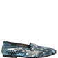 Dolce & Gabbana Multicolor Embroidered Sequin Loafers Shoes