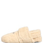 Dolce & Gabbana Beige Faux Fur Flats Men Slides Sandals Shoes