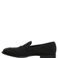 Dolce & Gabbana Black Logo Monogram Men Dress Loafers Shoes