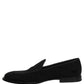 Dolce & Gabbana Black Logo Monogram Men Dress Loafers Shoes