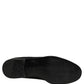 Dolce & Gabbana Black Logo Monogram Men Dress Loafers Shoes