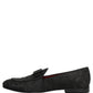 Dolce & Gabbana Black Floral Brocade Men Dress Loafers Shoes