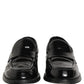 Dolce & Gabbana Black Leather Formal Men Dress Loafers Shoes