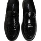 Dolce & Gabbana Black Leather Formal Men Dress Loafers Shoes