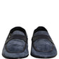 Dolce & Gabbana Blue Suede Leather Loafers Moccasins Shoes