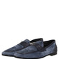 Dolce & Gabbana Blue Suede Leather Loafers Moccasins Shoes
