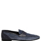 Dolce & Gabbana Blue Suede Leather Loafers Moccasins Shoes