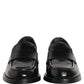 Dolce & Gabbana Black Leather Formal Men Dress Loafers Shoes