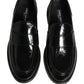 Dolce & Gabbana Black Leather Formal Men Dress Loafers Shoes