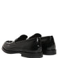 Dolce & Gabbana Black Leather Formal Men Dress Loafers Shoes