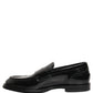 Dolce & Gabbana Black Leather Formal Men Dress Loafers Shoes
