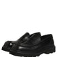 Dolce & Gabbana Black Calfskin Leather Men Dress Loafer Shoes