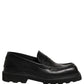 Dolce & Gabbana Black Calfskin Leather Men Dress Loafer Shoes