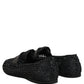 Dolce & Gabbana Black Woven Leather Slip On Loafers Men Shoes