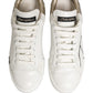 Dolce & Gabbana White Gold Low Top Leather Sneakers Shoes