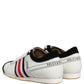 Dolce & Gabbana Black White Leather Suede Low Top Sneakers Shoes