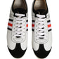 Dolce & Gabbana Black White Leather Suede Low Top Sneakers Shoes
