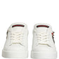 Dolce & Gabbana White Patch Calfskin Nappa Portofino Sneakers Shoes